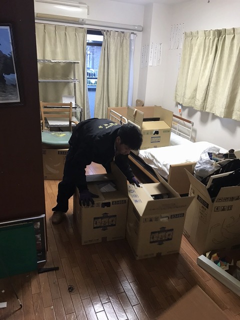 事前にダンボールに纏められていた荷物